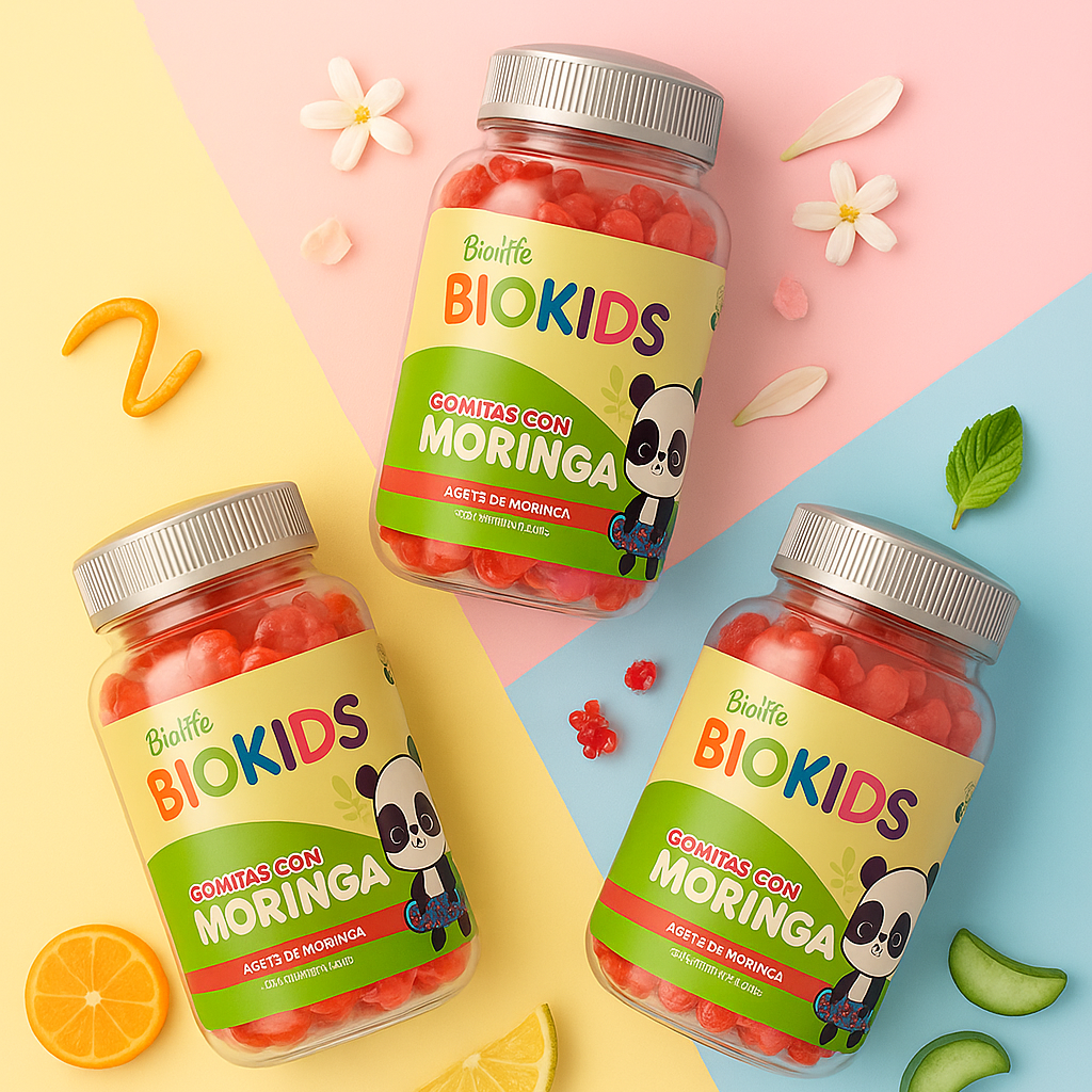 Biokids Moringa® |Defensas, energía y concentración para el crecimiento de tus hijos|