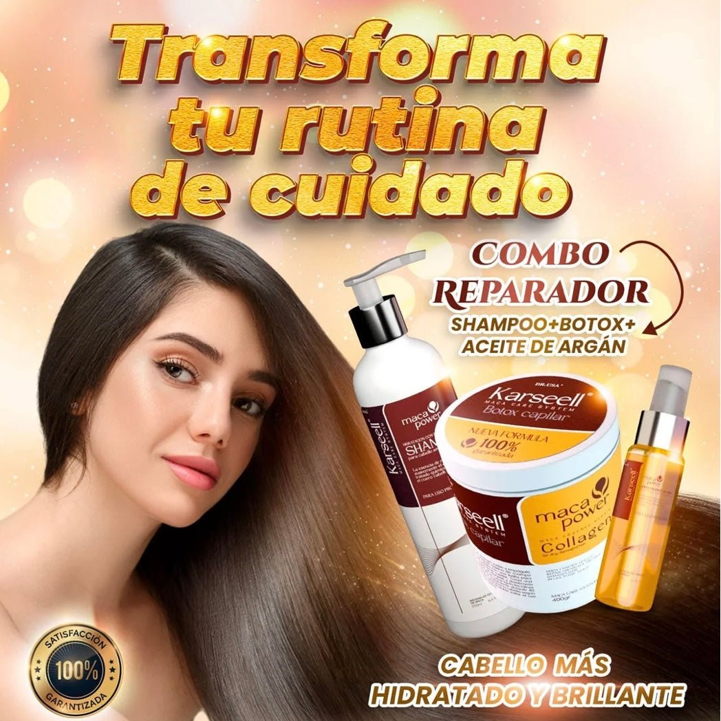 COMBO KARSEELL ORIGINAL 3 EN 1 - BOTOX + SHAMPOO + ACEITE DE ARGAN