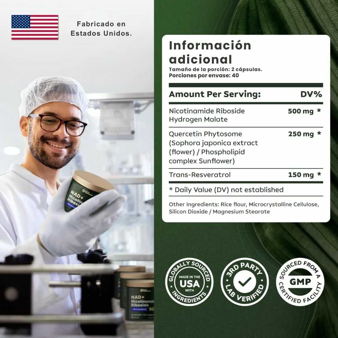NAD+ Ribósido de Nicotinamida™ +Resveratrol