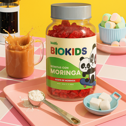 Biokids Moringa® |Defensas, energía y concentración para el crecimiento de tus hijos|