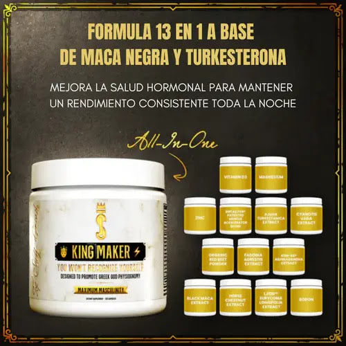 KING MAKER® Suplemento Natural Potenciador para Hombres - 120 Cápsulas