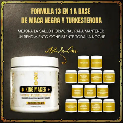 KING MAKER® Suplemento Natural Potenciador para Hombres - 120 Cápsulas