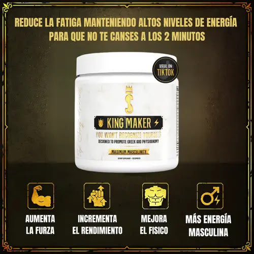 KING MAKER® Suplemento Natural Potenciador para Hombres - 120 Cápsulas