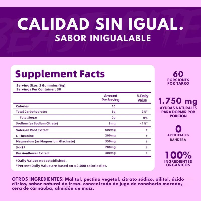 |Gomitas para Dormir con Valeriana – Sueño Reparador| Beast Bites™