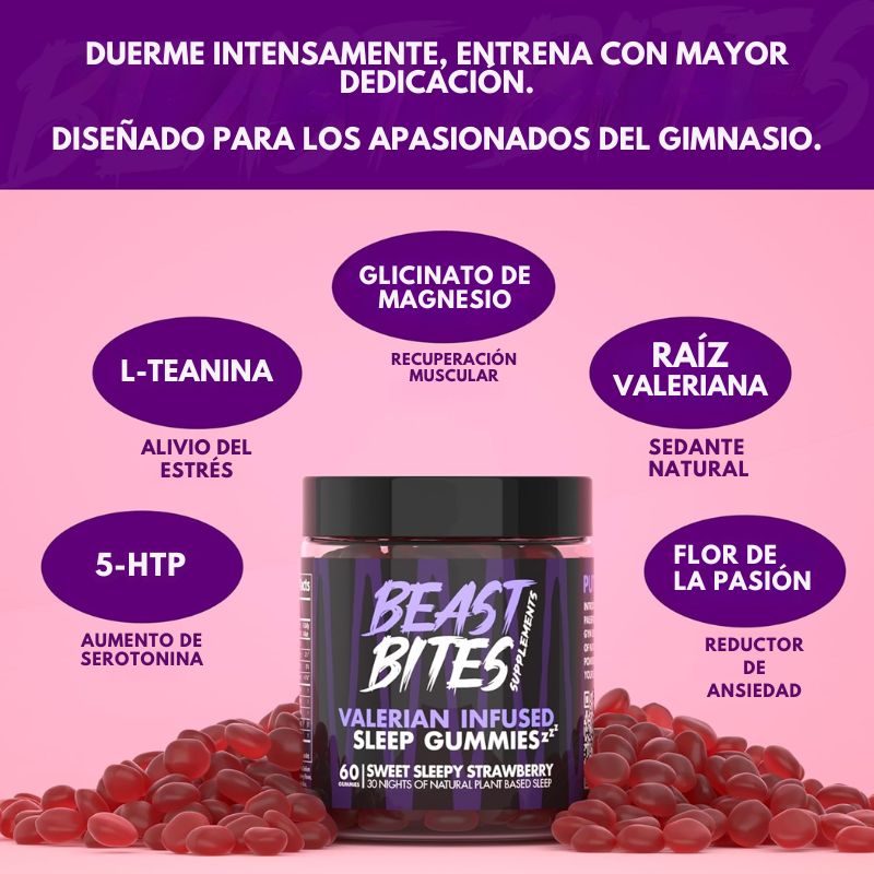 |Gomitas para Dormir con Valeriana – Sueño Reparador| Beast Bites™