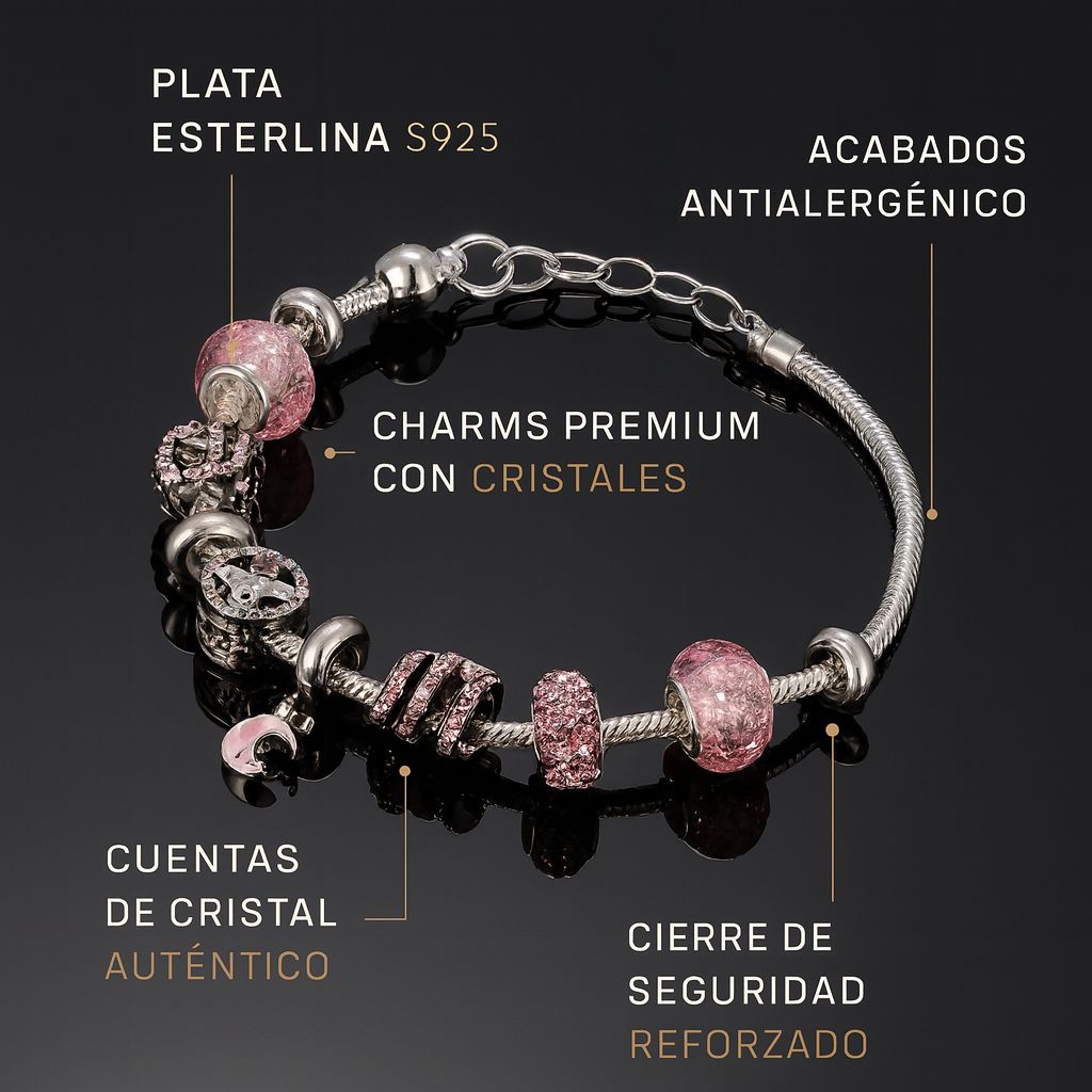 PANDORA Rose Charms Collection |PLATA S925| 11 Charms Incluidos
