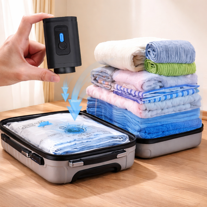 |Pack 16 de Bolsas al Vacío + Bomba Eléctrica Portátil| VacPack Pro